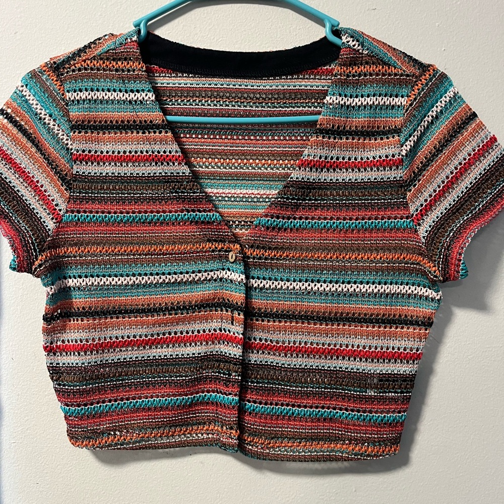 SHEIN Multicolor Crochet Top